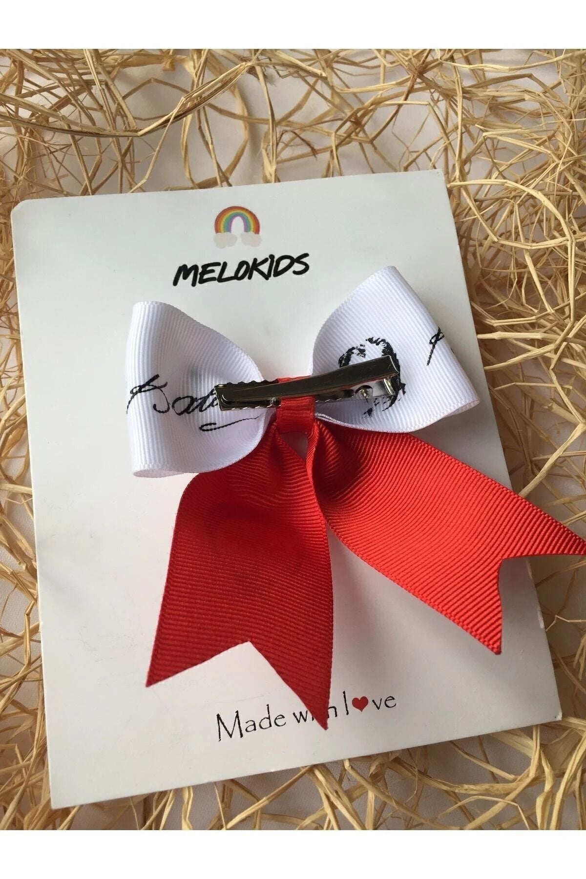 2 Adet Türk Bayrağı Ve Atatürk Imzası Bayrak 29 Ekim Klipsli Toka Seti