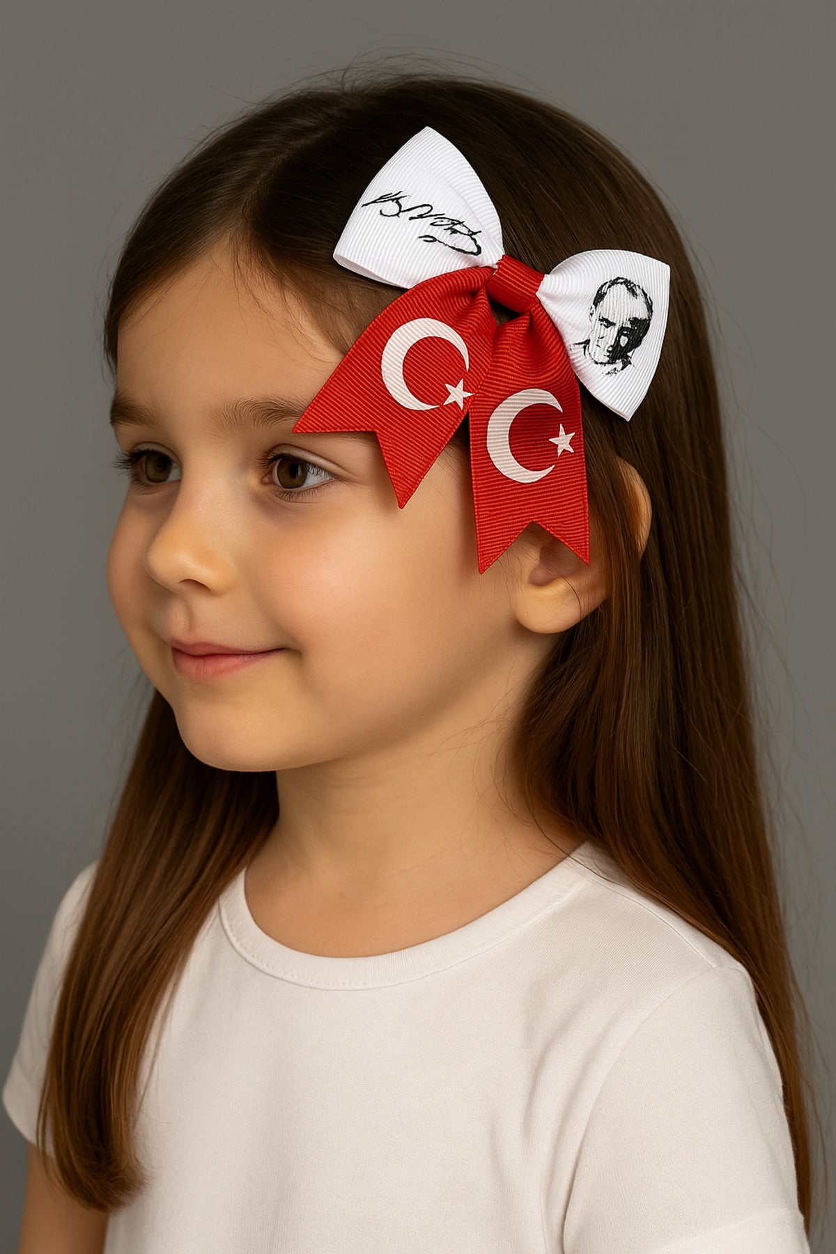 2’li Türk Bayraklı Atatürk İmzalı Klipsli Toka Seti – 23 Nisan & 29 Ekim Milli Bayram Saç Aksesuarı