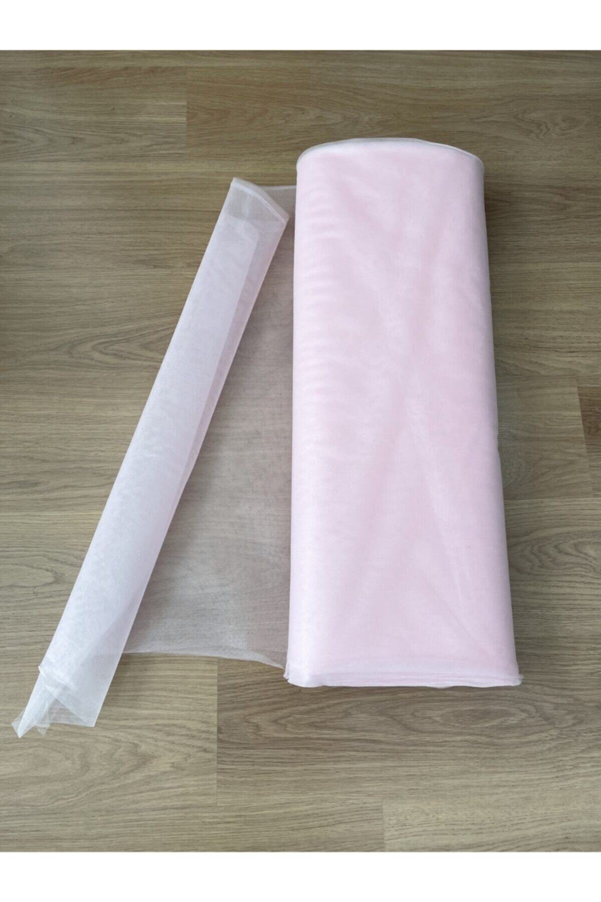 Açık Pembe Kristal Tül En 3 Metre